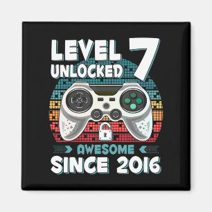 Sieben 7 Jahre BDay Son Boy Fun Gamer 7. 7. Magnet
