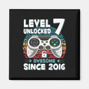Sieben 7 Jahre Geburtstag Sohn Junge Lustiger Game Magnet