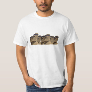 Sieben angesagtes Moai - Wert-T - Shirt