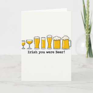 Sieben Biergläser Fun-Karte Karte