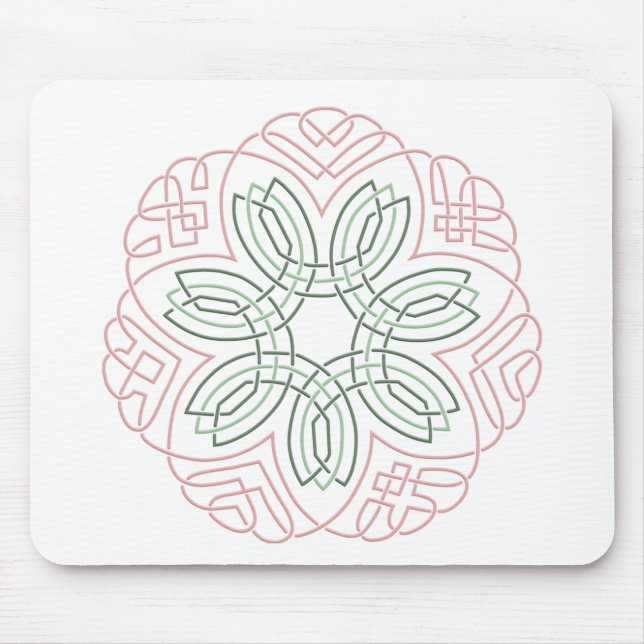 Sieben Blumen-Knoten Mousepad (Vorne)
