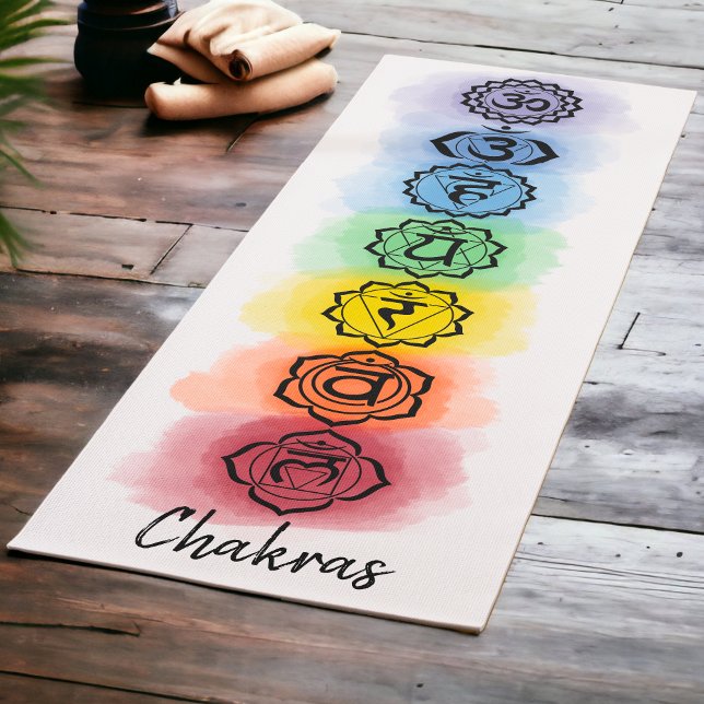 Sieben Chakra-Design mit benutzerdefinierten Texto Yogamatte (Von Creator hochgeladen)