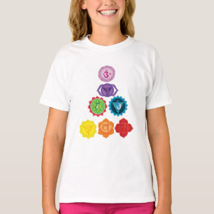 Sieben-Chakra-Rüschen-T-Shirt T-Shirt