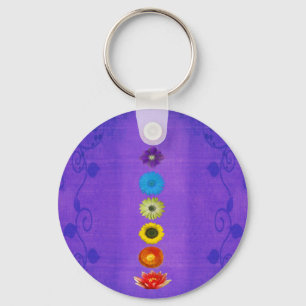 Sieben Chakras Geschenk - lila Schlüsselanhänger