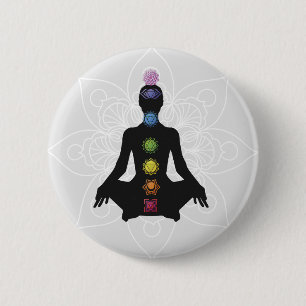 Sieben Chakras-Silhouette Button
