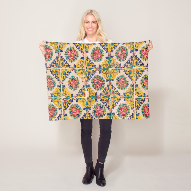 Sieben-Farbeperserfliese Fleecedecke (Beispiel)