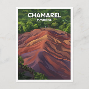 Sieben Farberden von Chamarel Mauritius Reise Postkarte