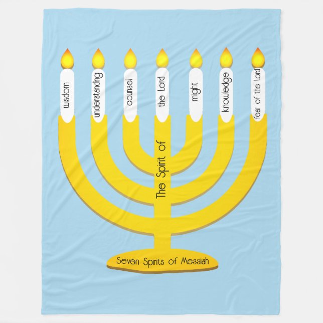 Sieben Geister des Messias Fleecedecke (Vorderseite)