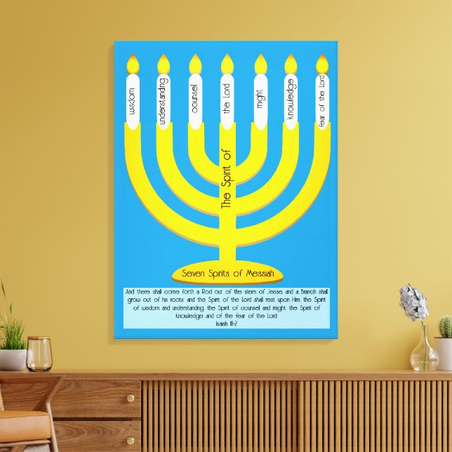 Sieben Geister des Messias Leinwanddruck (Insitu (Wohnzimmer))