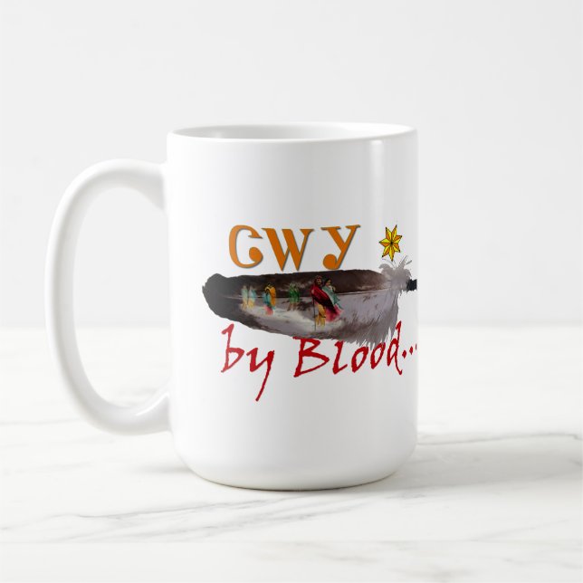 Sieben gepunktete Star Cherokee von Blodesign Kaffeetasse (Links)