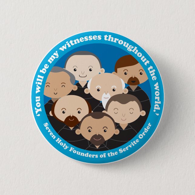 Sieben Gründer des serbischen Ordens Button (Vorderseite)