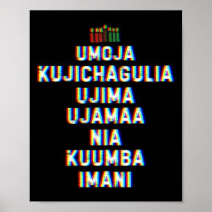 Sieben Grundsätze von Kwanzaa glücklich Kwanzaa 10 Poster