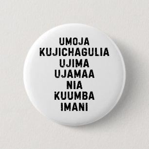 Sieben Grundsätze von Kwanzaa glücklich Kwanzaa 5 Button