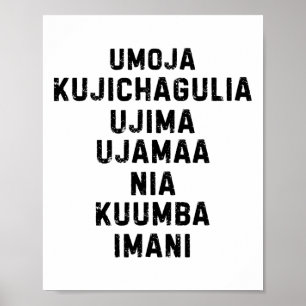 Sieben Grundsätze von Kwanzaa glücklich Kwanzaa 5 Poster