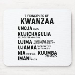 Sieben Grundsätze von Kwanzaa glücklich über Kwanz Mousepad