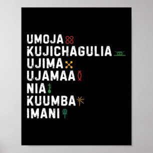 Sieben Grundsätze von Kwanzaa Happy Kwanzaa 8 Poster