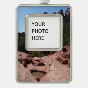 Sieben heilige Pools in Sedona Arizona Rahmen-Ornament Silber