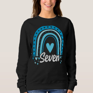 Sieben Jahre alter Regenbogen 7. Geburtstag Junge Sweatshirt