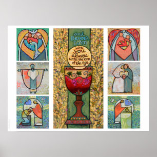 Sieben katholische Sacraments Poster