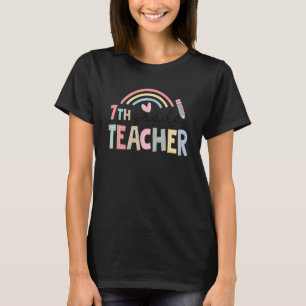 Sieben Klasse Lehrer Team 7. Klasse Squad Rainbow T-Shirt