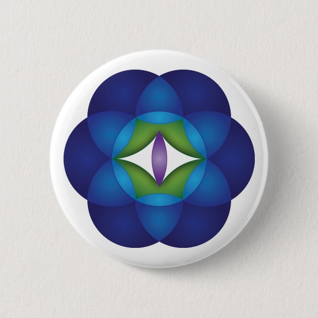 Sieben Kreis-Band-Knopf Button (Vorderseite)