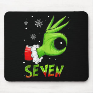 Sieben lustige 6 7 Meme Santa Weihnachten Xmas Leh Mousepad