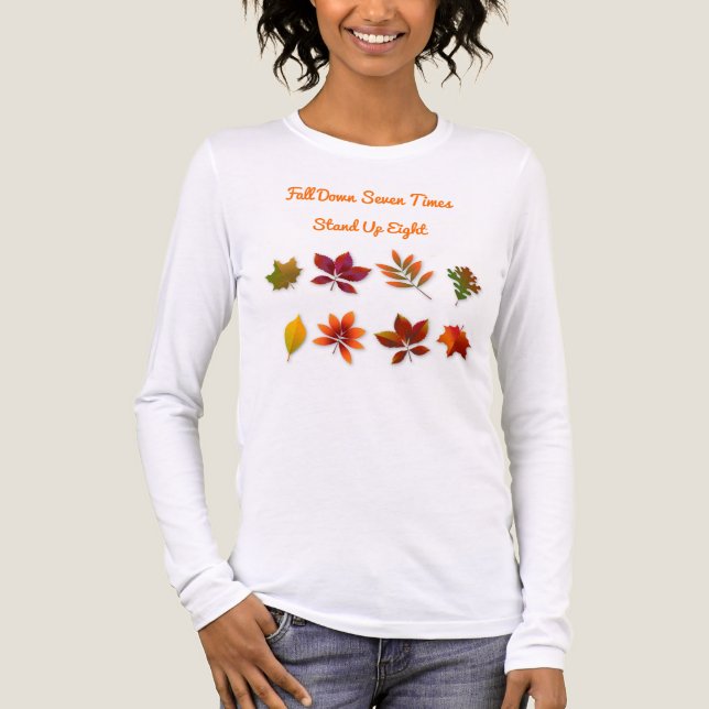 "Sieben mal fallen, acht aufstehen" Tri-Blend Shirt (Vorderseite)