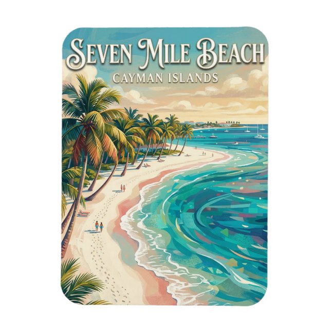 Sieben-Meilen-Strand Kaimaninseln Magnet (Vertikal)