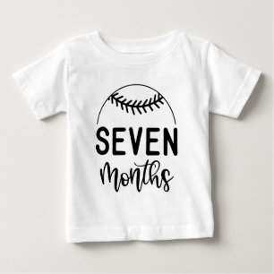 Sieben Monate Baseball Baby Meilenstein - T-shirt