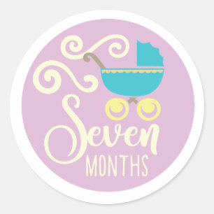Sieben Monate Sticker