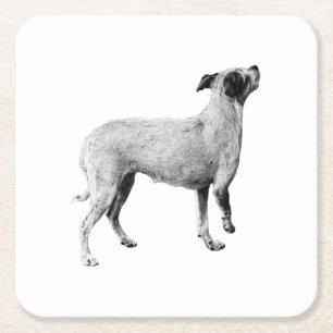 Sieben Pause - Nachschlagen Rechteckiger Pappuntersetzer