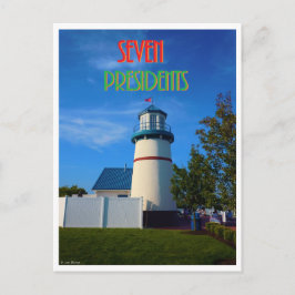 Sieben Präsidenten Leuchtturm Postkarte