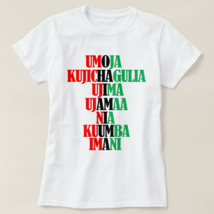 Sieben Prinzipien von Kwanzaa Kinara Colors T-Shirt