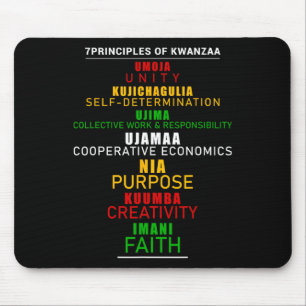 Sieben Prinzipien von Kwanzaa Weihnachten nach Ame Mousepad