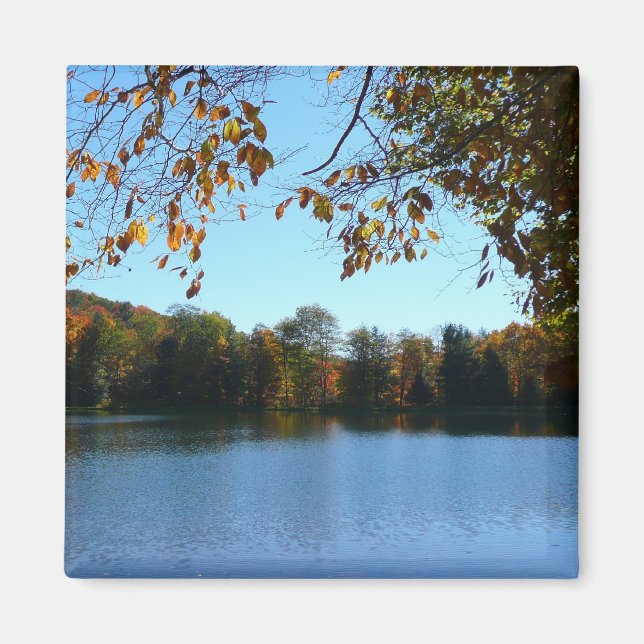 Sieben Quellen fallen Bäume und Teich Magnet (Vorne)