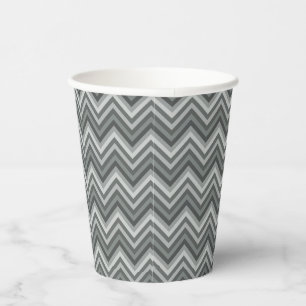 Sieben Schattierungen von Gray Zig Zag Pappbecher