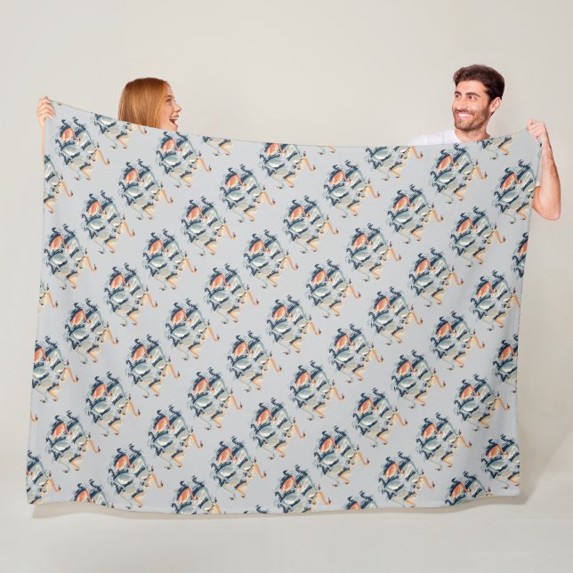 Sieben Schwäne im Stilstil 2 Fleecedecke (Beispiel)
