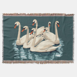 Sieben Schwäne im Stilstil 4 Decke