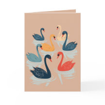 Sieben Schwäne im Stilstil 7