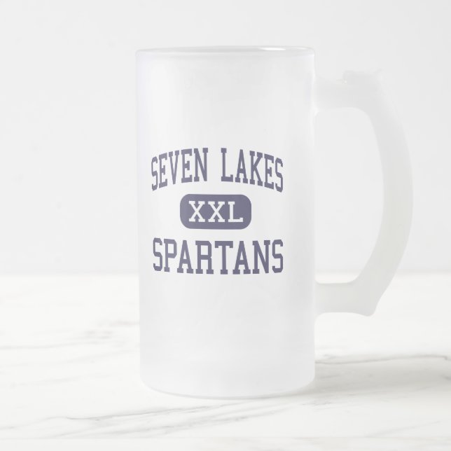 Sieben Seen - Spartans - Highschool - Katy Texas Mattglas Bierglas (Rechts)