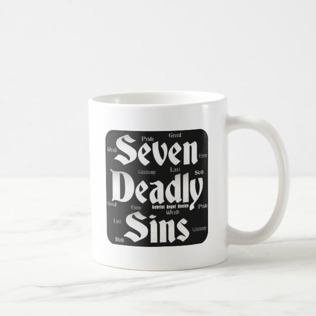 Sieben Sins-Logo Kaffeetasse (Rechts)