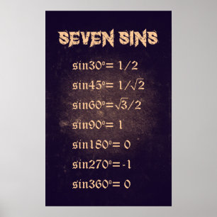 Sieben Sins - Math Poster