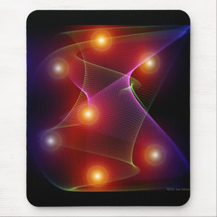 Sieben Sonne-abstrakte Digital-Kunst Mousepad