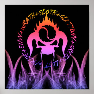 Sieben Sündenplakat Poster