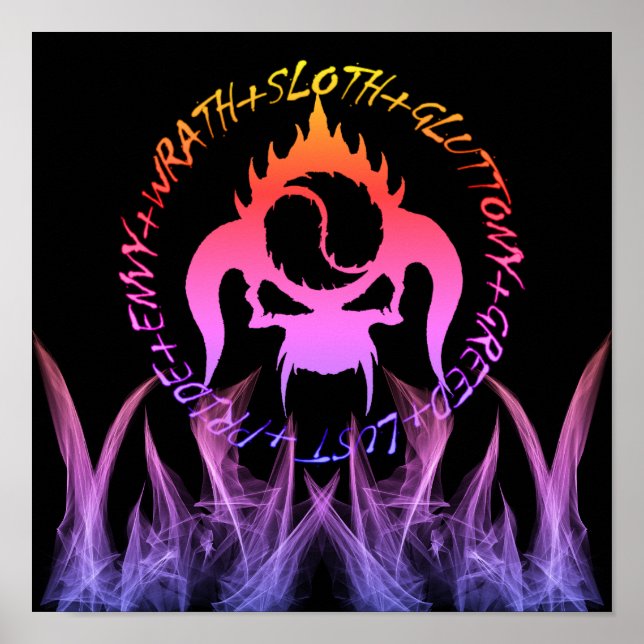 Sieben Sündenplakat Poster (Vorne)