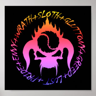 Sieben Sündenplakat Poster