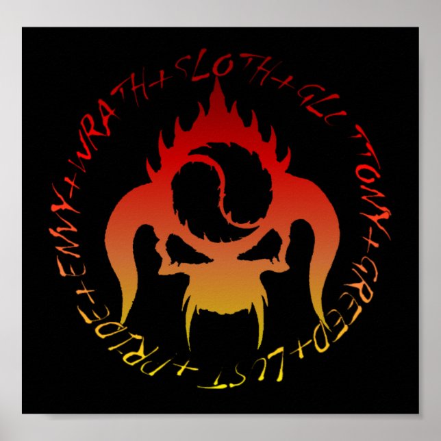 Sieben Sündenplakat Poster (Vorne)