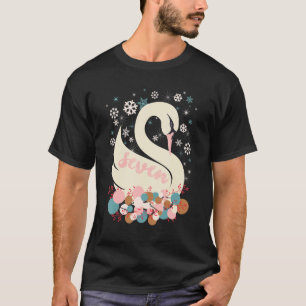 Sieben Swans ein Baden 12 Tage Weihnachts Winter T-Shirt