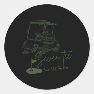 Sieben T-Shirts noch am 70. Geburtstag Golfer Golf Runder Aufkleber