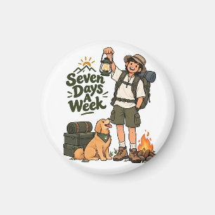 Sieben Tage die Woche Camping-Abenteuer iPad Smart Magnet